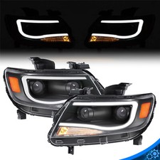 For Chevy Colorado 2015-2022 2019 LED DRL Dual Projector Headlights Headlamps