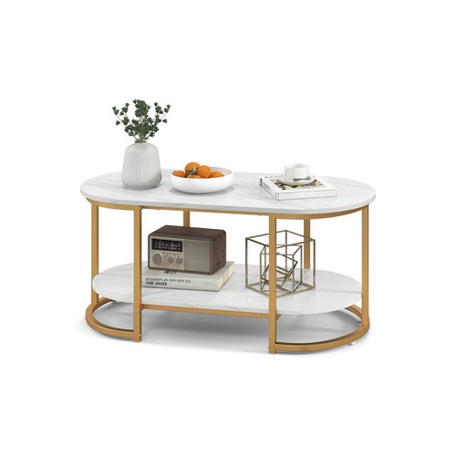 Tier marble coffee table - 2-tier,