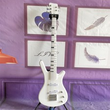 Top White 5 String Bass