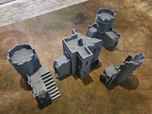 Huge castle terrain scenery - castle,