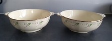 2 X Vintage Alfred Meakin Royal Marigold Serving dishes with green leaf design