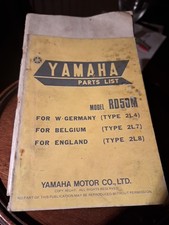 Yamaha RD50M 1978 Parts List