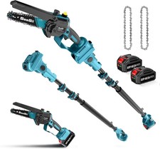 Seesii Cordless 15Ft Pole Chainsaw 6-Inch Brushless Chainsaw With 2*4.0 Battery