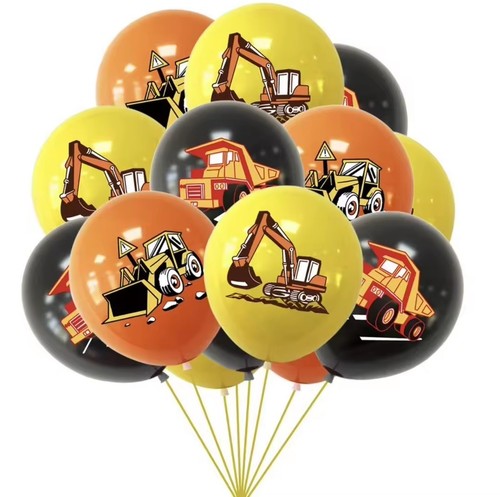Digger x10 balloons - digger, birthday