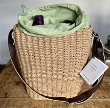  John Lewis Rattan Bag Wine