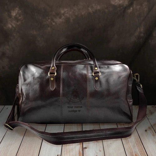 Brown leather vintage - vintage, duffle