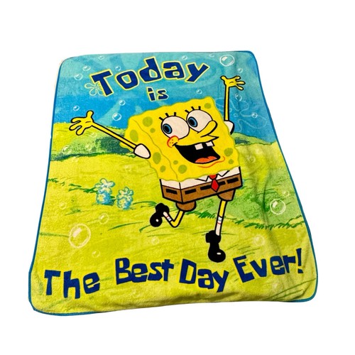Spongebob plush blanket today - spongebob,