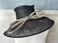 Windsmoor Women's Black Wedding Hat Mother of Bride Races Ascot One Size VGC