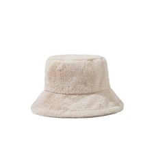Winter Warm Furry Bucket Hats Faux Fur Hat Womens Fisherman Cap Soft Comfortable