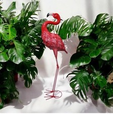 Garden Ornaments Decorative Flamingos Wedding Theme Metal Pink Flamingo Pond