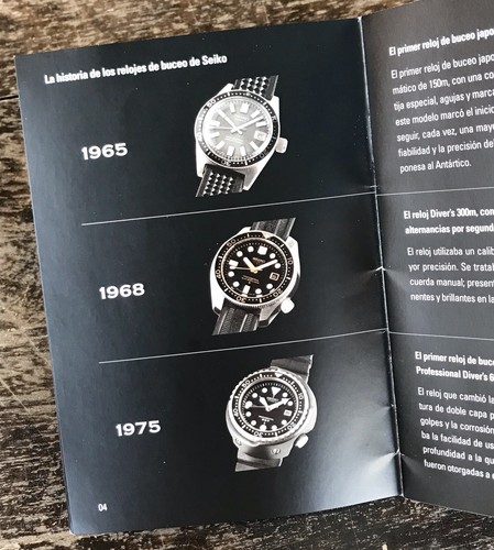 Seiko diver booklet prospex - diver,