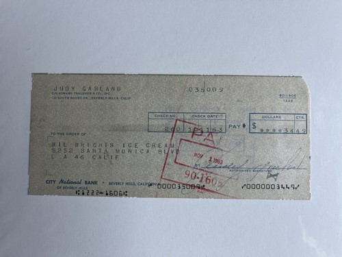 1963 judy garland - judy, signed