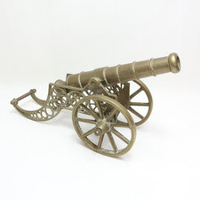 Brass Ornate Cannon | Vintage | Large 14" x 7" | 1.5kg | Free UK P&P 