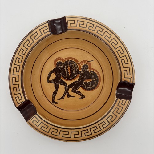 Greek terracotta ashtray - terracotta,