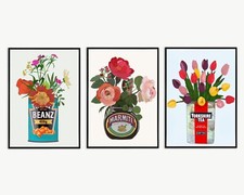 Retro Marmite Floral Yorkshire Art Print Poster Vintage Quirky Fun Kitchen Food