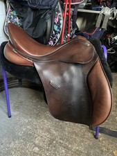 Bates Caprilli  Two Tone Brown GP Saddle 17.5" Adjustable Gullet with cair  