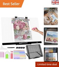 Adjustable Brightness A2 LED Light Pad - Ideal for Diamond Art, Tracing & More