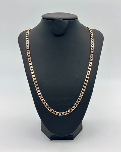 9ct yellow gold - heavy, curb