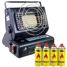 220g Butane Gas Canisters and 1.3kw Portable Gas Heater Outdoor Camping Fishing