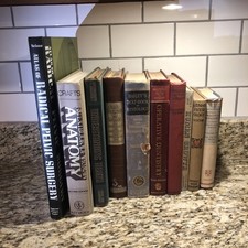 10 Book Lot Vintage Medical Books Props Decor Textbook Surgery, Medicine, Etc