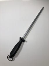 Messermeister 12" Honing Sharpening Steel Black Handle Nice Shape German