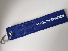 Made In Sweden Keyring Blue