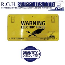 RGH Electric Fence Warning Sign - Legal Requirement Near Public Areas