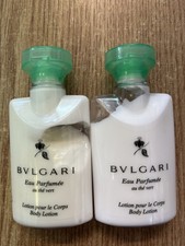 BULGARI EAU PARFUMEE BODY LOTION x 2 SMALL TRAVELLING POTS