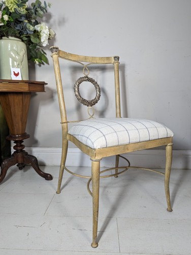 Metal framed chair - framed, newly