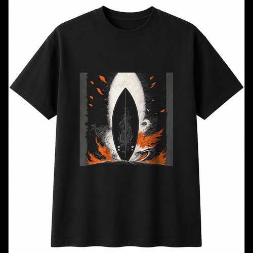 Surfboard charcoal retro mens - charcoal,