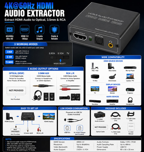 Hdmi audio extractor - audio,