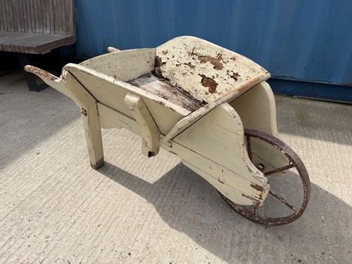 Cream painted vintage wooden - cream,