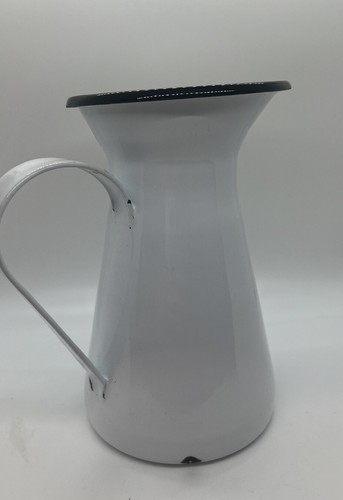 Enamel water jug white - jug,