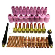 TIG Welding Torch Collet Body Consumables Gas Lens for WP 17/18/26 51pcs (577)