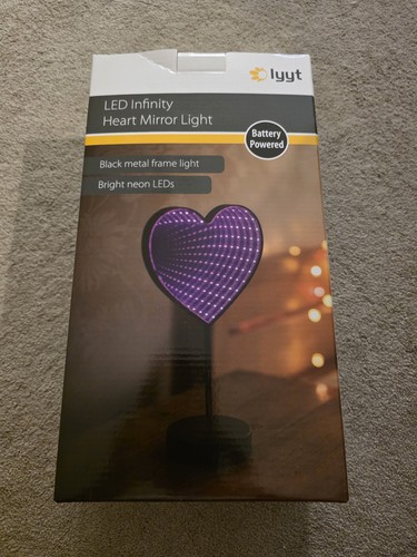 Led infinity heart mirror - infinity,
