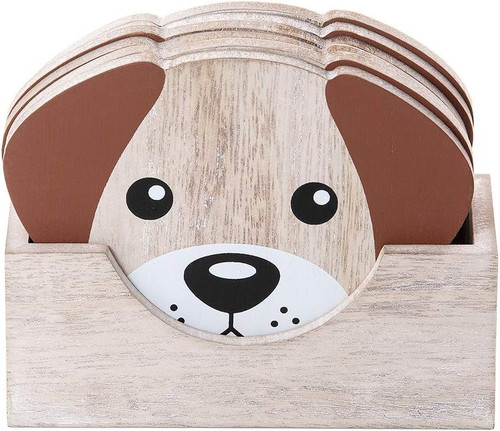 Cute coaster set with - 6,