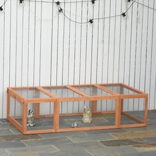 Large Wooden Rabbit Hutch Small Animal Habitat Enclosure Outdoor Run Lockable 