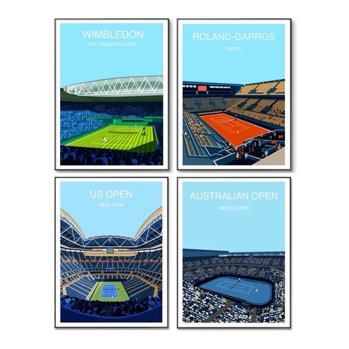 Tennis grand slam posters - grand,