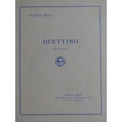 Bozza eugène duettino for - for, 2