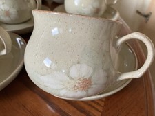 Denby Daybreak Cups And Saucers set of 4 - vintage - good condition