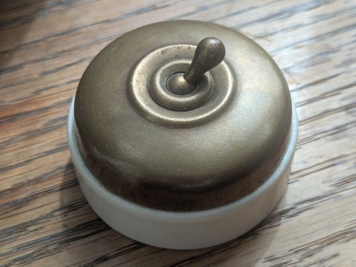 Antique brass ceramic light - antique,