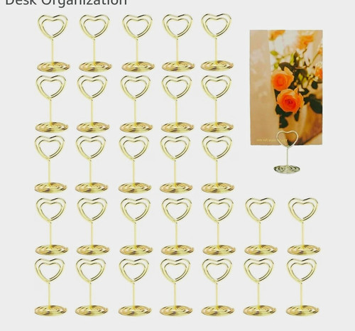 Gold heart metal place - place, card