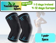 Compression Knee Support Sleeves (Pair – 2pcs) – Size L – Elastic & Breathable