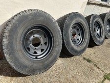 16” LAND ROVER DEFENDER WOLF STYLE ALLOY WHEELS SET 265 75 16 TYRES