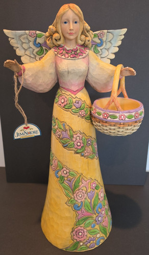 Jim shore angel basket - angel, w/basket
