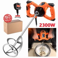 Heavy Duty Electric Plaster Paddle Mixer Drill Mortar Paint Cement Stirrer Whisk