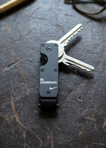 Nike sleek black folding key - nike,
