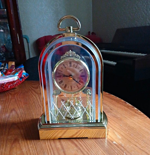 Glass dome mantel - dome, clock