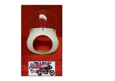 CAFE RACER MANX FAIRING IN WHITE WITH CLEAR SCREEN