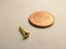 Small solid brass screws, pack of 20 No.2 x 3/8" (2 x 10mm) round head slotted